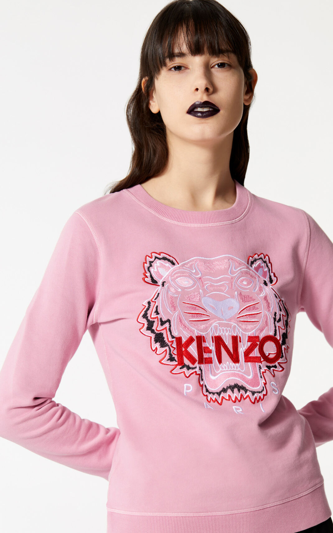 Kenzo Bleached Tiger Sudadera Mujer Rosas | 6542839-TK